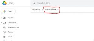 Google Drive New Folder